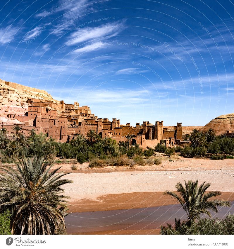 Lehmbauten von Aït-Ben-Haddou Marokko Stadt Historisch Weltkulturerbe Sehenswürdigkeit Ait Benhaddou Kulisse Außenaufnahme historisch Architektur Tourismus