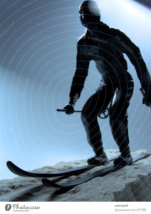 So sehen Sieger aus Skier Skifahren Fünfziger Jahre Pionier Eisen Schnee Held Skilegende Marmor