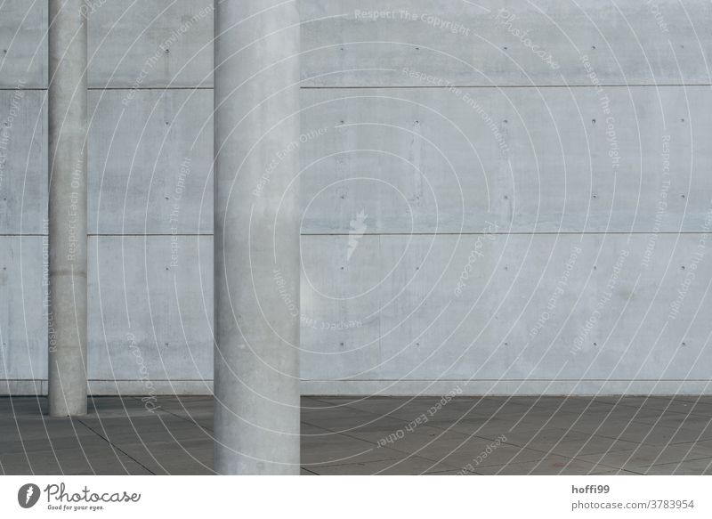 Sichtbeton Minimalismus Spalten Architektur grau Sichtbetonwand minimalistisch Tristesse modern trist Design Linie Fassade Strukturen & Formen einfach abstrakt