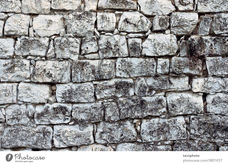 abstrakte Textur einer alten Steinmauer Muster Struktur Architektur dreckig verwittert Oberfläche braun erbaut Konstruktion Klotz texturiert Hintergrund