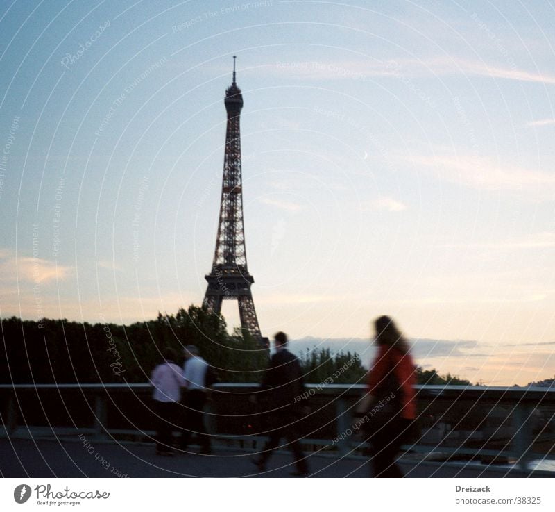 Spaziergang in Paris Panorama (Aussicht) Kunst Wahrzeichen Stimmung Tour d'Eiffel Europa Sehenswürdigkeit groß