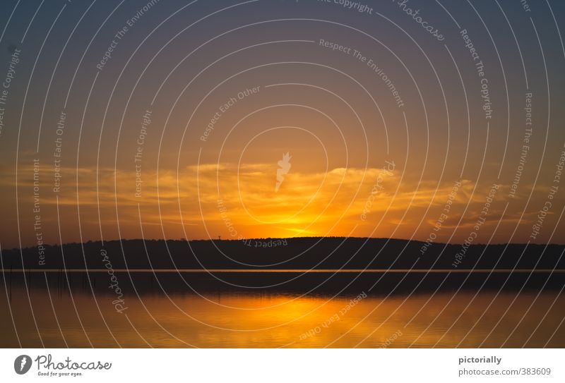 Sonnenaufgang Umwelt Natur Landschaft Luft Wasser Himmel Wolken Sonnenuntergang Sonnenlicht Seeufer Petzow Deutschland Dorf Menschenleer elegant Glück