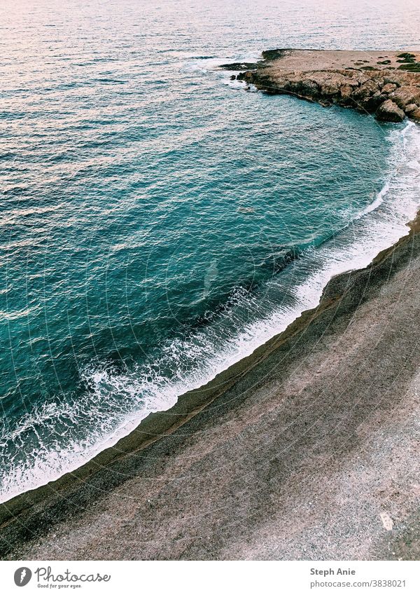 Strand vsco Zypern Wellen Mittelmeer Küste Ferien & Urlaub & Reisen Natur Sand Wasser
