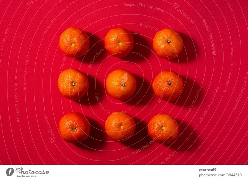Frische Mandarinen in Schale asiatisch blau Chinesisch Zitrusfrüchte Clementine Lebensmittel frisch Frucht Gesundheit Saft Makro natürlich Natur Neujahr orange