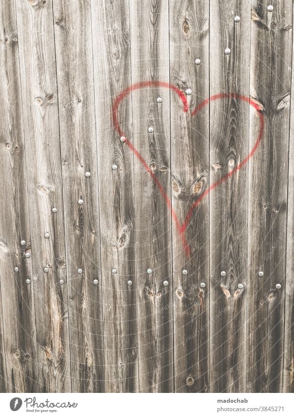 Herz auf Holz ❤️ Liebe grafitti Romantik Gefühle Valentinstag Symbole & Metaphern Strukturen & Formen Hintergrundbild Dekoration & Verzierung trashig Postkarte