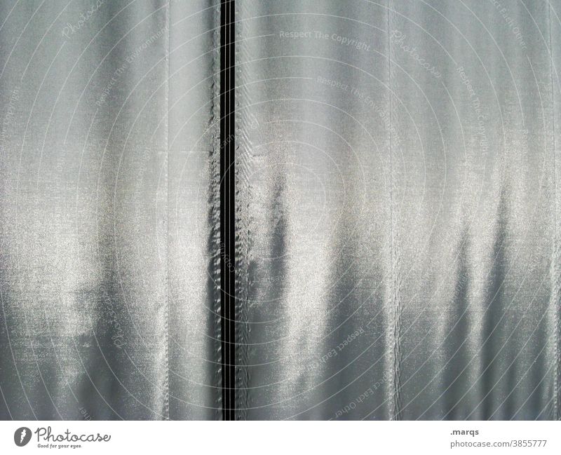 Sichtschutz grau Vorhang Kunststoff reflektierend metallisch geschlossen Hintergrundbild struktur Sonnenblende