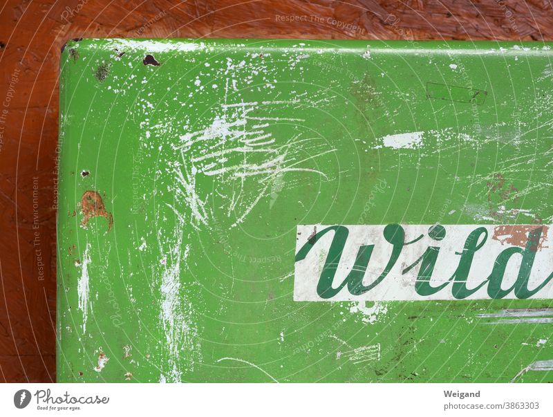 Wild wild Wildtiere Automat Schriftzug lebensweise Aktion Charakter Erziehung Vintage grün