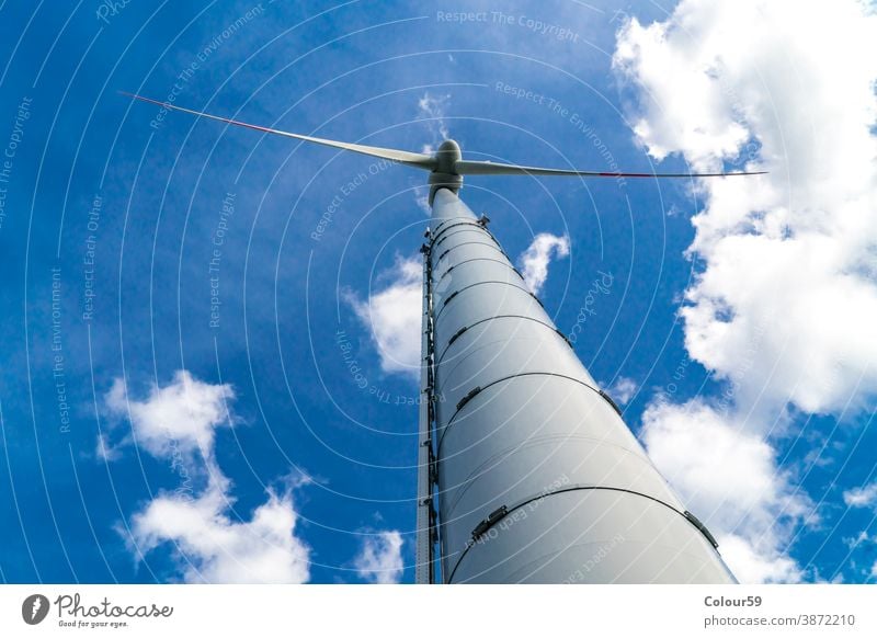 Windmühle zur Erzeugung elektrischer Energie Turbine regenerativ Detailaufnahme Erzeuger alternativ Elektrizität Technik & Technologie Klinge Bauernhof