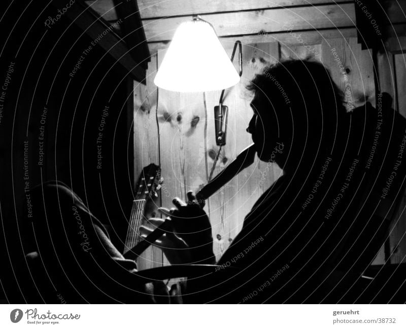 floete unplugged Silhouette Mann musizieren sitzen blockfloete Musik