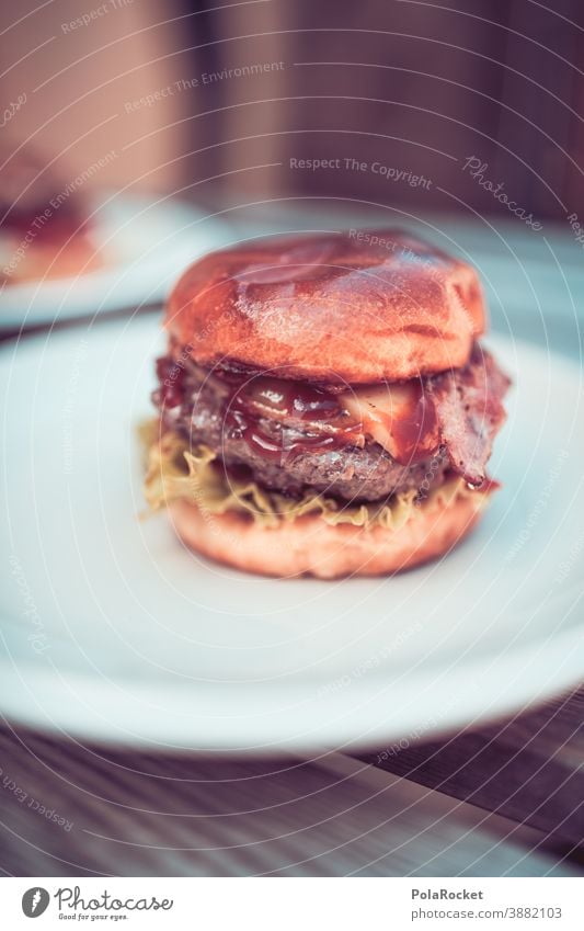 #A0# Verdienter Burger Essen Fastfood bacon Lebensmittel Ernährung Kalorienreich ungesunde Ernährung lecker Burgerfleisch Burgerlove Burgerbrötchen burger