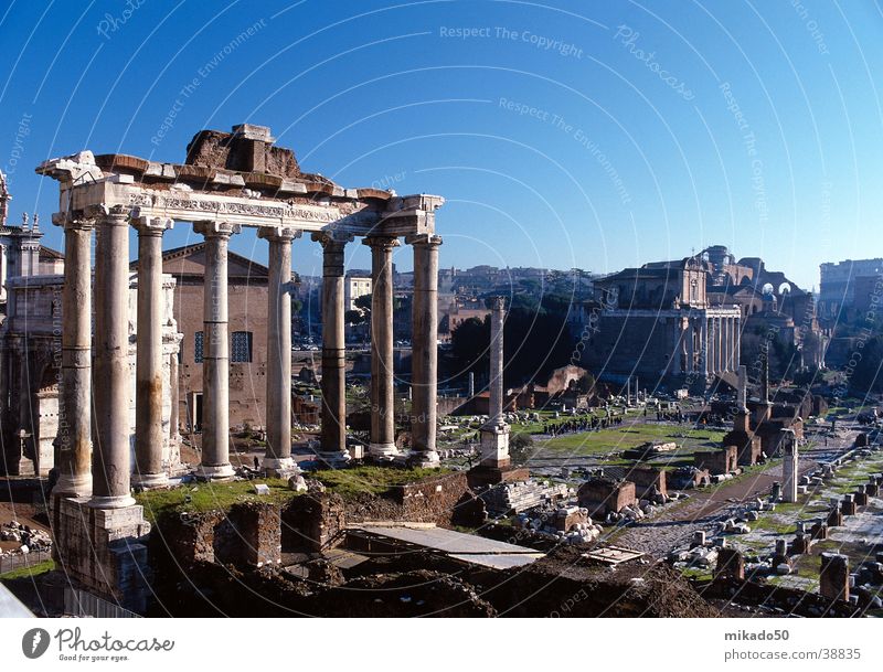 Rom Ferien & Urlaub & Reisen grün Europa Himmel blau Stein Architektur