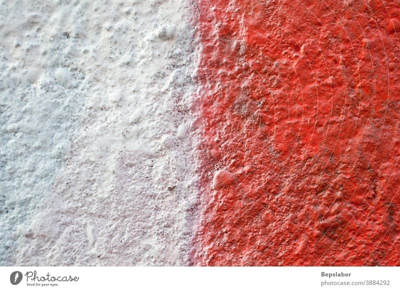 Rote und weiße Farben an der Wand Kunst Hintergrund Dekoration & Verzierung Faltenwurf Malerei Papier Rust Textur gerissen Tapete abgenutzt rot weiße Wand