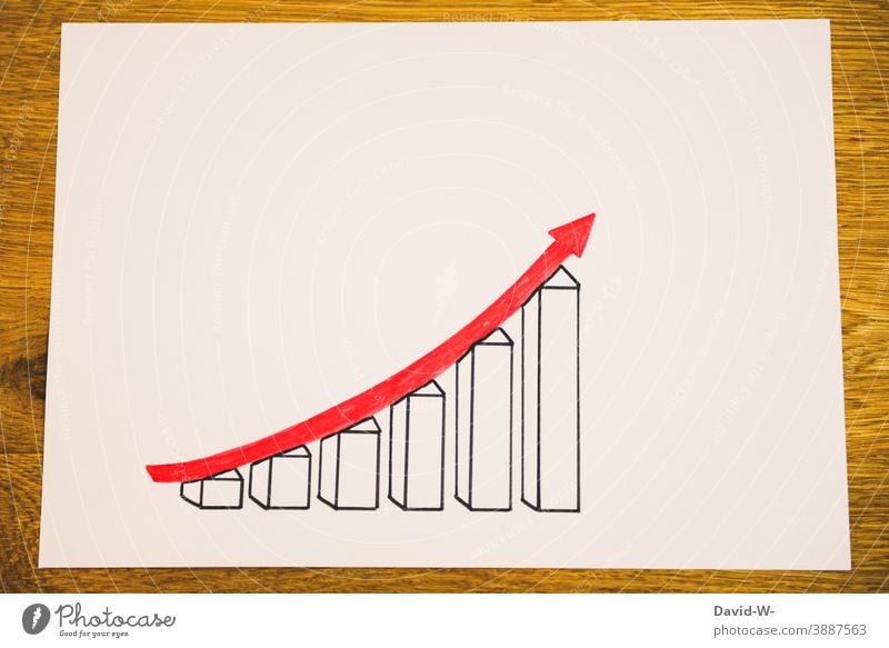 Diagramm - Aufstieg / Pfeil aufwärts aufwärtstrend Erfolg Wirtschaft positiv Entwicklung Richtung