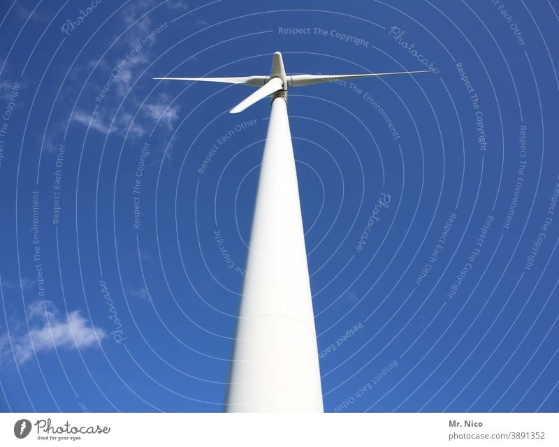 Windkraftanlage Himmel Energiewirtschaft Erneuerbare Energie Umwelt ökologisch Technik & Technologie Umweltschutz umweltfreundlich alternativ Sauberkeit
