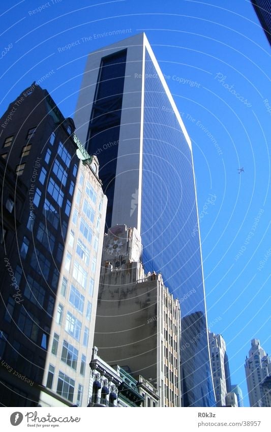 bIIIg Hochhaus New York City New York State Architektur manhatten Blauer Himmel Sonne