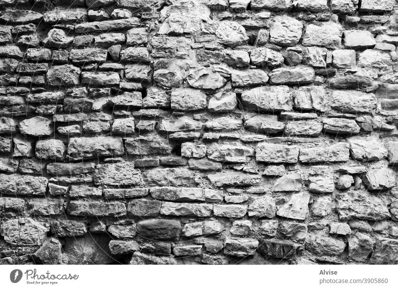 alte Mauer mit Steinen vier bauen errichten Grunge schäbig Schlamassel Bodenbelag Fliesen u. Kacheln Minenwerfer Gefängnis veraltet Fleck verfallen Bauherr