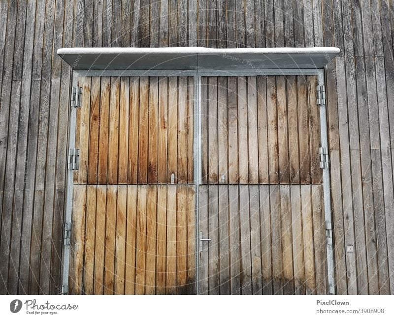 Scheunentor aus Holz Tür Tor Gebäude Wand Haus Hütte Menschenleer Holz, Landwirtschaft, Gewerbe