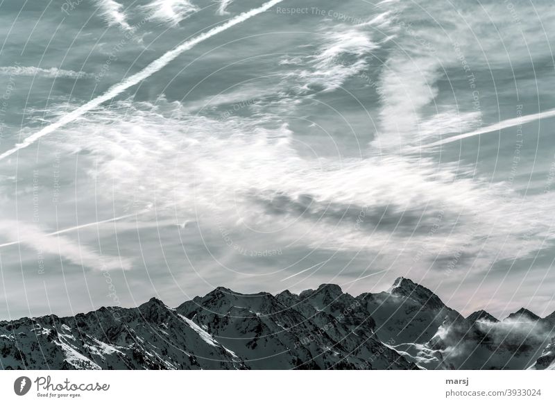 Wolkenstimmung über dem Hochgolling Berge u. Gebirge Alpen Gipfel Ausflug Ferien & Urlaub & Reisen Winter Natur Landschaft Österreich Tauern einzigartig