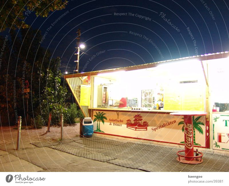 Dönerbude Kebab Türkei Beleuchtung Nacht Imbiss Ernährung Wohnung stehen Berlin