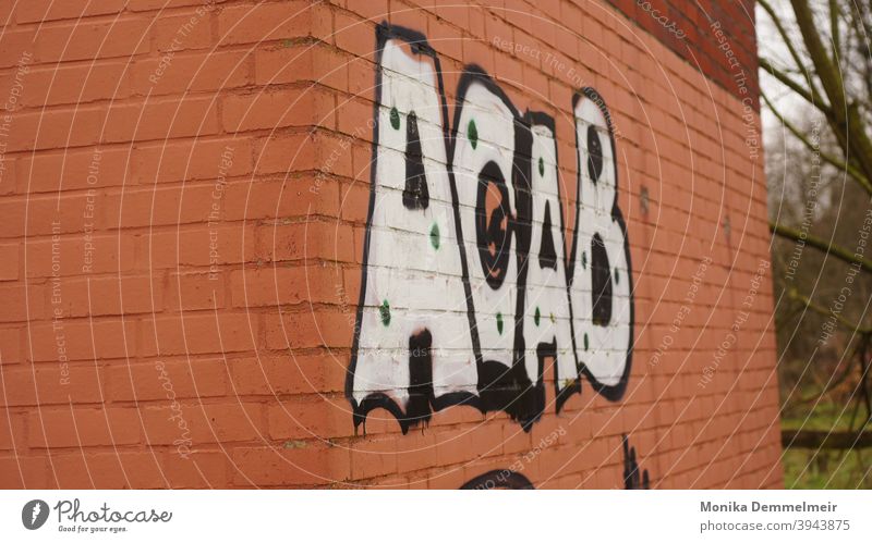 A.C.A.B. acab Polizei Farbfoto Schilder & Markierungen Außenaufnahme Mauer Graffiti Gebäude Schriftzug Fassade Wand Zeichen Schriftzeichen Buchstaben