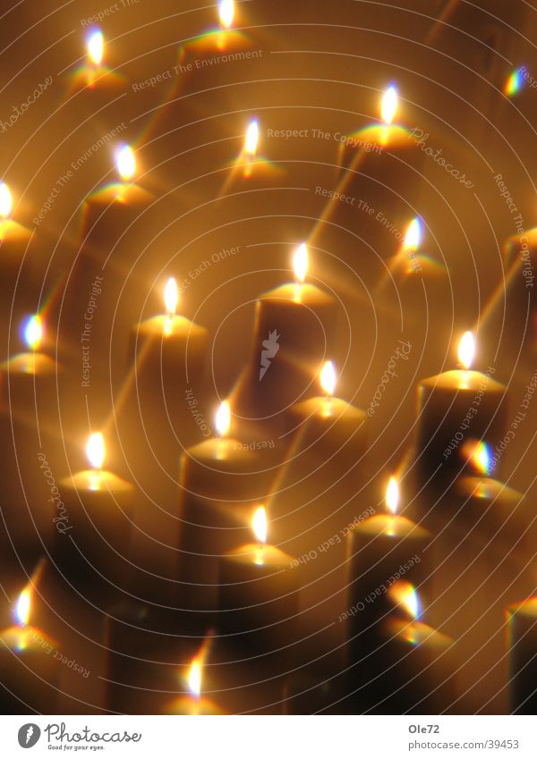 Kerzen durch Prisma Langzeitbelichtung Dinge Lomo-Effekt