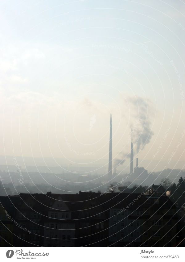 Jena@Morning Morgen Nebel Rauch Industrie Stromkraftwerke