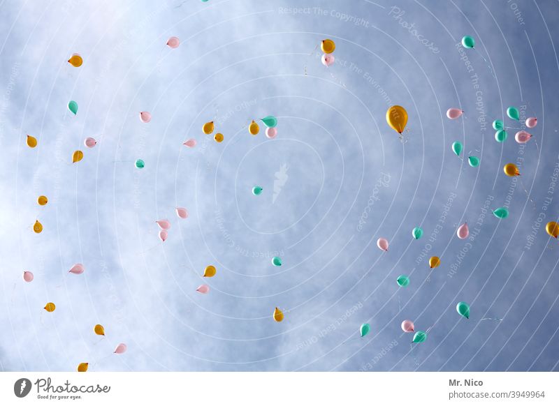 weit weg I wenn der Wind stimmt Luftballon Himmel Glück Ballons Geburtstag Feste & Feiern Dekoration & Verzierung Blauer Himmel steigen lassen Schweben fliegen
