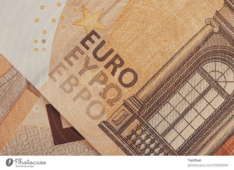 50-Euro-Banknoten, Nahaufnahme . Papiergeld Banking Wirtschaft Wechseln Finanzen Investition Geld bezahlen Zahlung Währung Hintergrund kaufen
