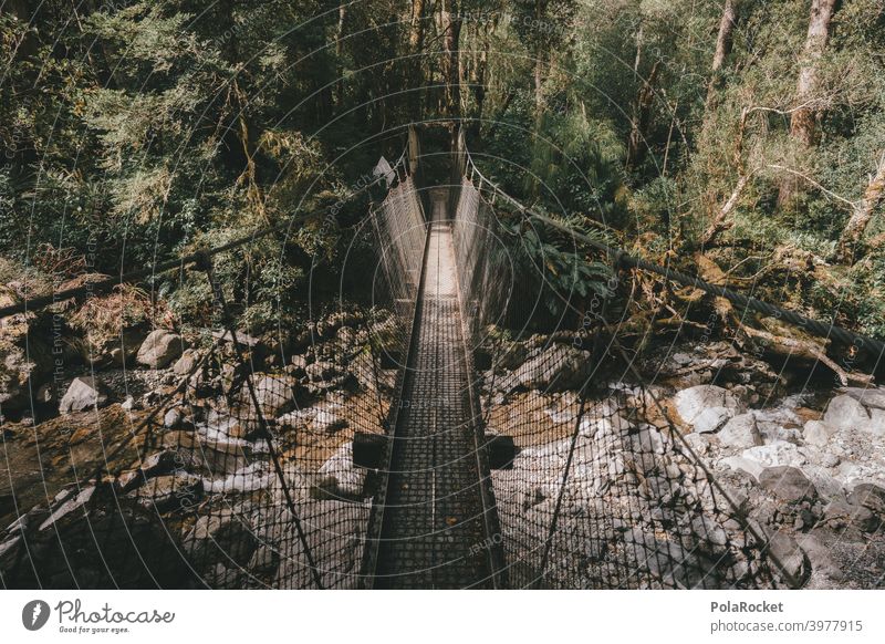 #AS# Abenteuer Hängebrücke II Wanderer Natur wandern Naturschutzgebiet ich perspektive Höhenangst gehen Netz fallen Landschaft Ferien & Urlaub & Reisen Freiheit