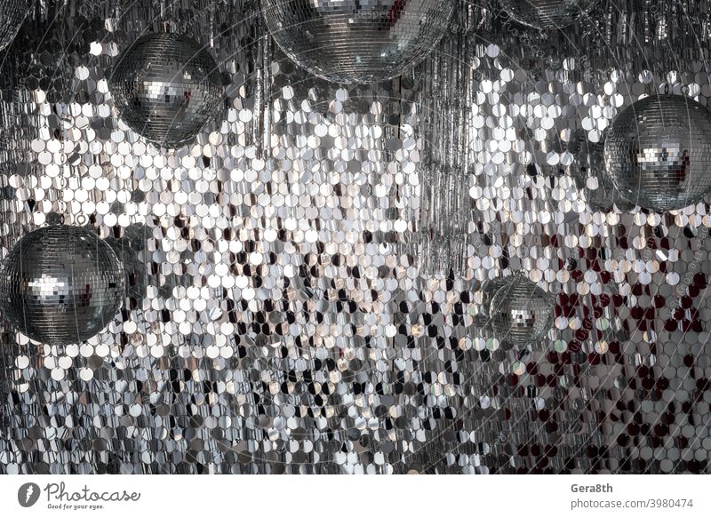 Abstrakte Disco Hintergrund ohne Menschen Muster Großaufnahme abstrakt Abstraktion Ball schwarz hell kreisen Club Farbe Dekor Dekoration & Verzierung Design