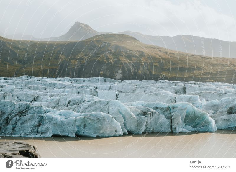 Gletscher Eis Schnee Schmelzen Island blau Landschaft Natur Berge u. Gebirge Frost Lagune globale Erwärmung Arktis