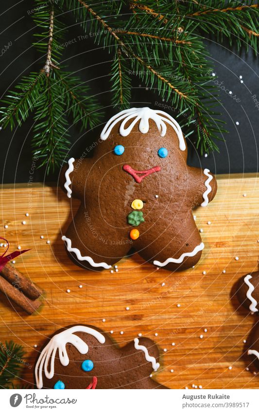 Lebkuchenmann Ingwer Lebkuchenplätzchen Keks Weihnachten Weihnachtsgebäck Süßigkeiten backen