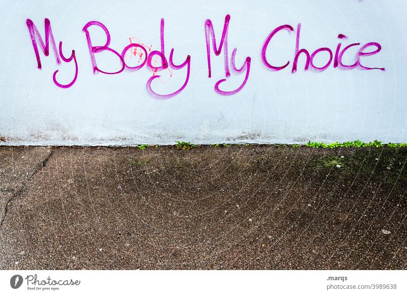 My Body My Choice Schriftzeichen Graffiti Solidarität Verantwortung Menschlichkeit protestieren Menschenrechte Gesellschaft (Soziologie) Politik & Staat liberal