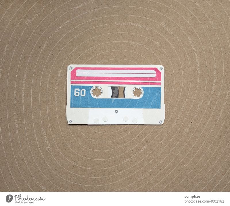 Musik Tape Kassette Vintage 80er achziger Club cassette taperecorder magnetband retro Neunziger Jahre Musikkassette Tonband Tonträger Konzert Popmusik orginale