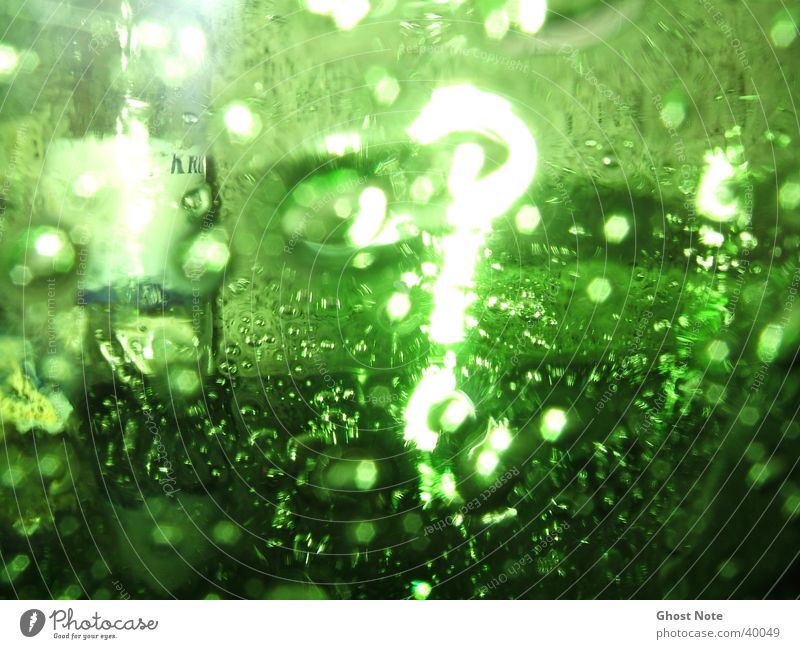 ?Green Question? Licht grün Stil Makroaufnahme Nahaufnahme Glas Reflektion