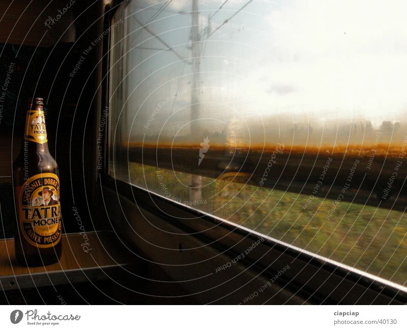 polish beer "tatra" Tatra Freizeit & Hobby window shadow zug train in travel