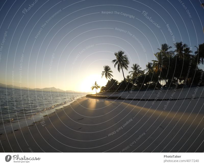 Sonnenaufgang auf der Trauminsel am Strand Insel Palmen Thailand Asien Meer Ferien & Urlaub & Reisen Farbfoto Küste Tourismus Natur Himmel Landschaft Wellen