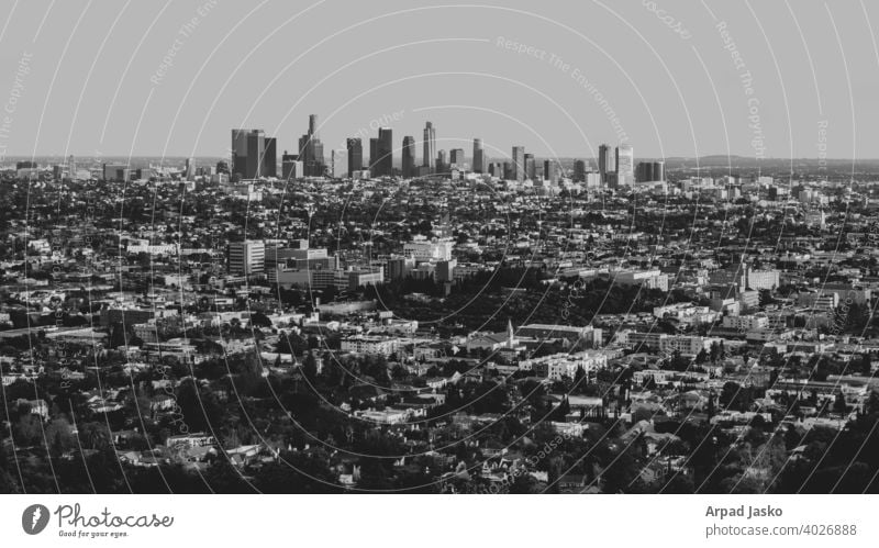 Loas Angeles Stadtbild in Mono Los Angeles Großstadt mono schwarz auf weiß La
