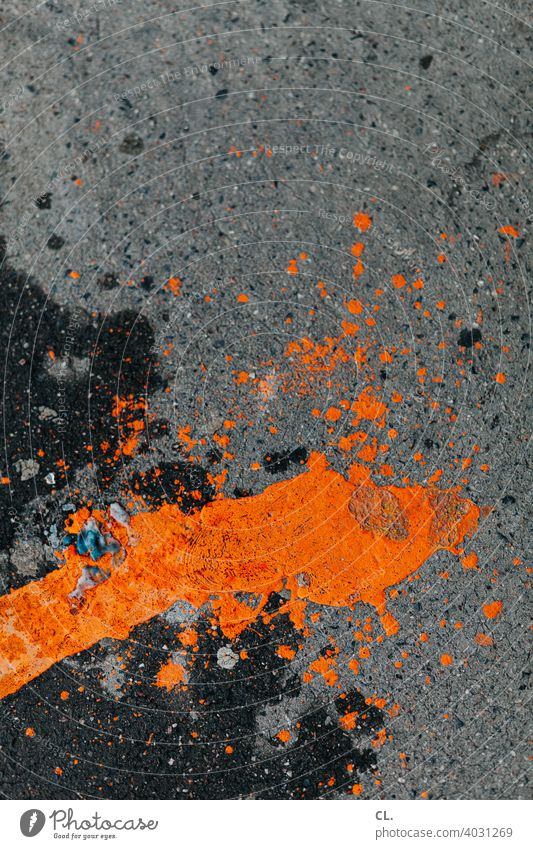 orange Farbe abstrakt Abstraktion Strukturen & Formen Spritzer Kreativität