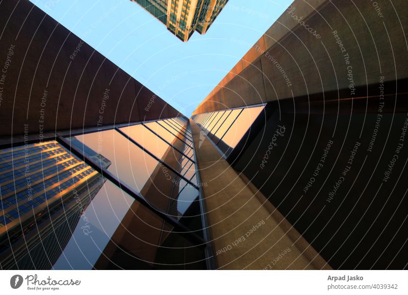 Architektonisches Hochhaus Abstrakt abstrakt Architektur abstrakte Architektur Gebäude hoher Anstieg Seattle nach oben