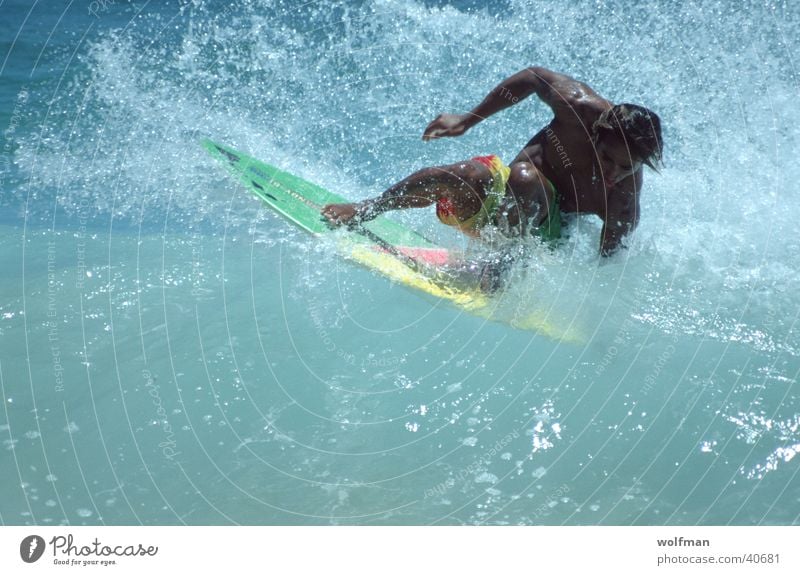 Wellenreiten Surfen Hawaii Meer Aktion Waikiki Extremsport Wasser Bewegung wolfman wk@weshotu.com
