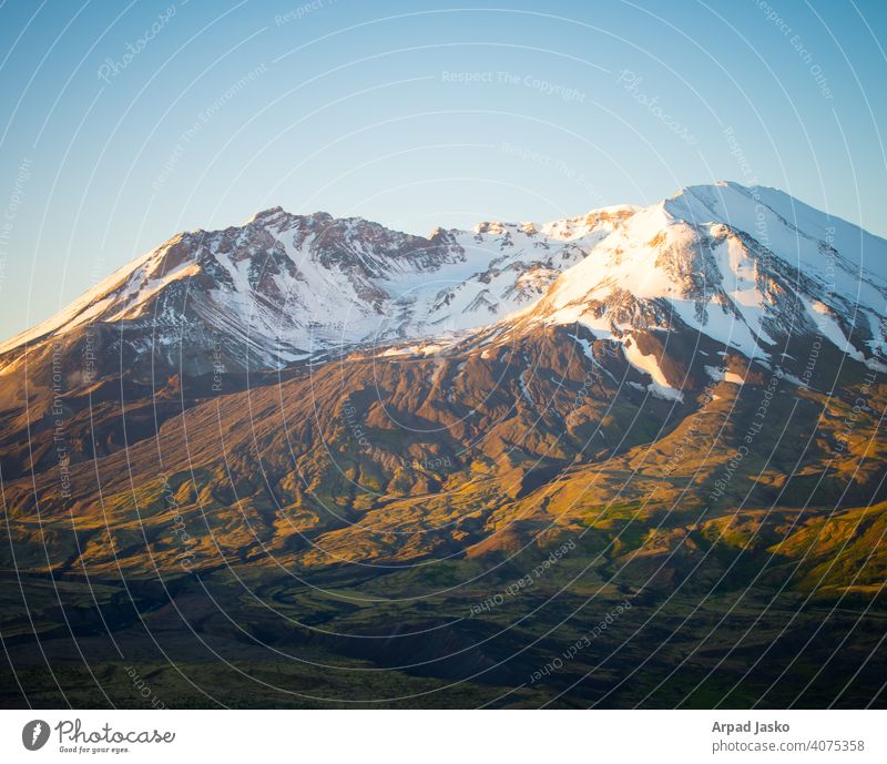 Sonnenschein-Berg Landschaft Berge u. Gebirge Mt. St. Helens Schnee Sonnenaufgang Vulkan Washington Kaskaden