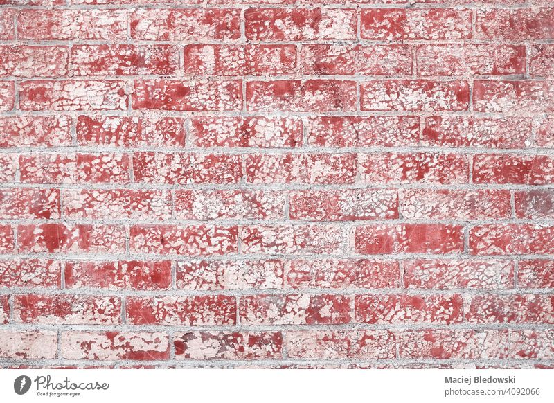 Alte rote Backsteinmauer Grunge texturierten Hintergrund oder Tapete. alt Baustein Wand Textur Muster sich[Akk] schälen dreckig Foto gealtert Farbe retro