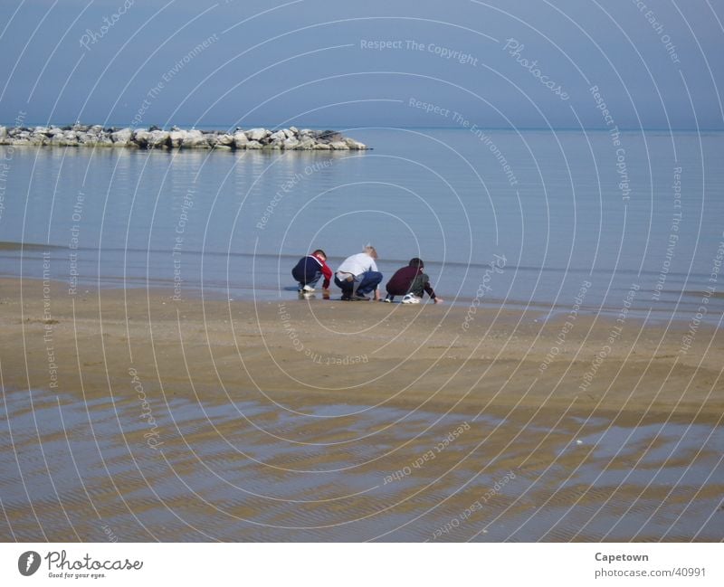 Boys Abruzzen Strand Europa Pescara Wasser Spaziergang