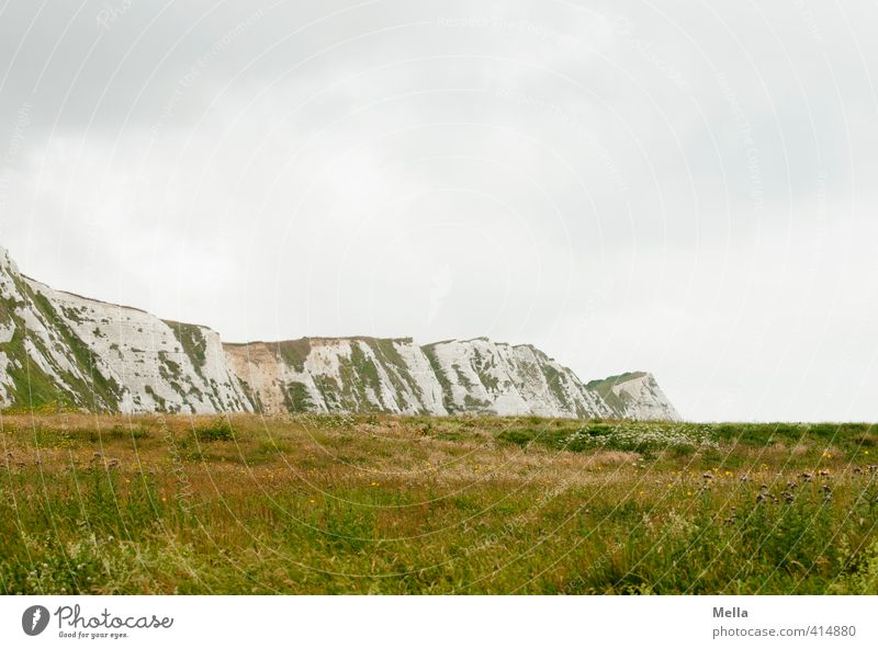 Der Dichter, der Dichter ... Umwelt Natur Landschaft Himmel Wolken Gras Wiese Felsen Klippe Steilwand Kreidefelsen Dover England Kent Europa natürlich