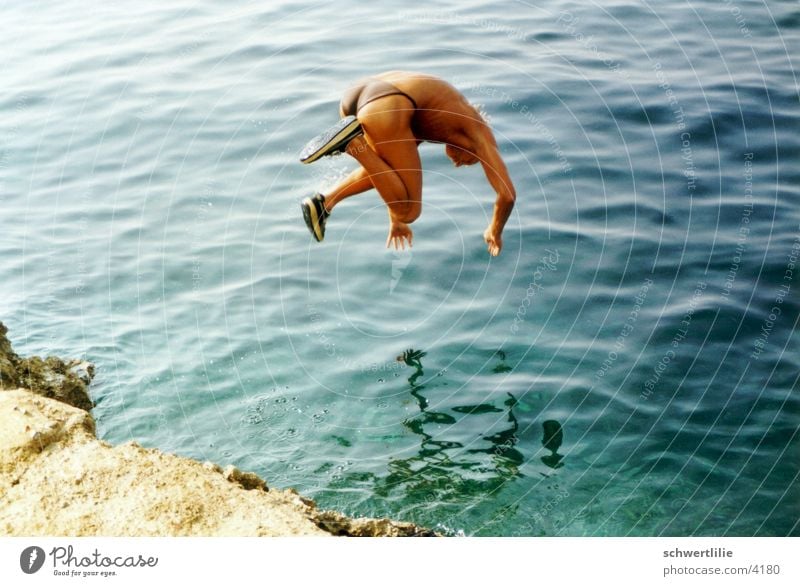 Der Hechtsprung springen Meer Mensch Wasser