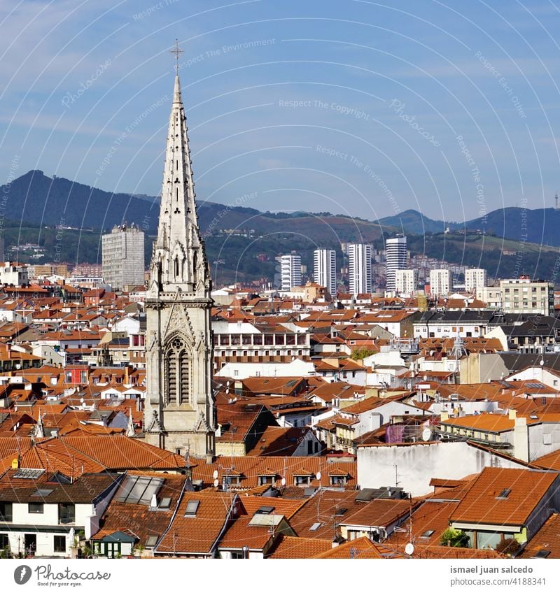 cityscapr von Bilbao, Spanien, Reiseziele Großstadt Stadtbild Fassade Gebäude Architektur Struktur Konstruktion Ansicht Stadtansicht Fenster Dach Haus heimwärts