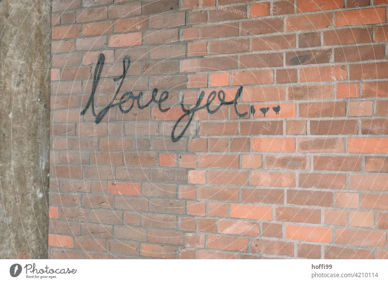 "I love you" an der mauer i love you Liebe Gefühle Verliebtheit Schriftzeichen Liebeserklärung Graffiti Liebesgruß Partnerschaft Zusammensein Sympathie Romantik