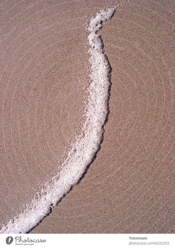 Gischt in anmutiger Form - Vorfreude Strand Sand Dänemark Nordsee Natur Menschenleer