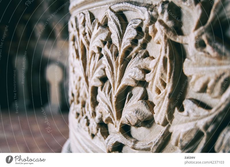 in den Marmor eingraviert und mit einem Rand versehen Bildhauerei Murmel Historie antik Muster Skulptur Erleichterung Religion Kunst Felsen Stein Ständer